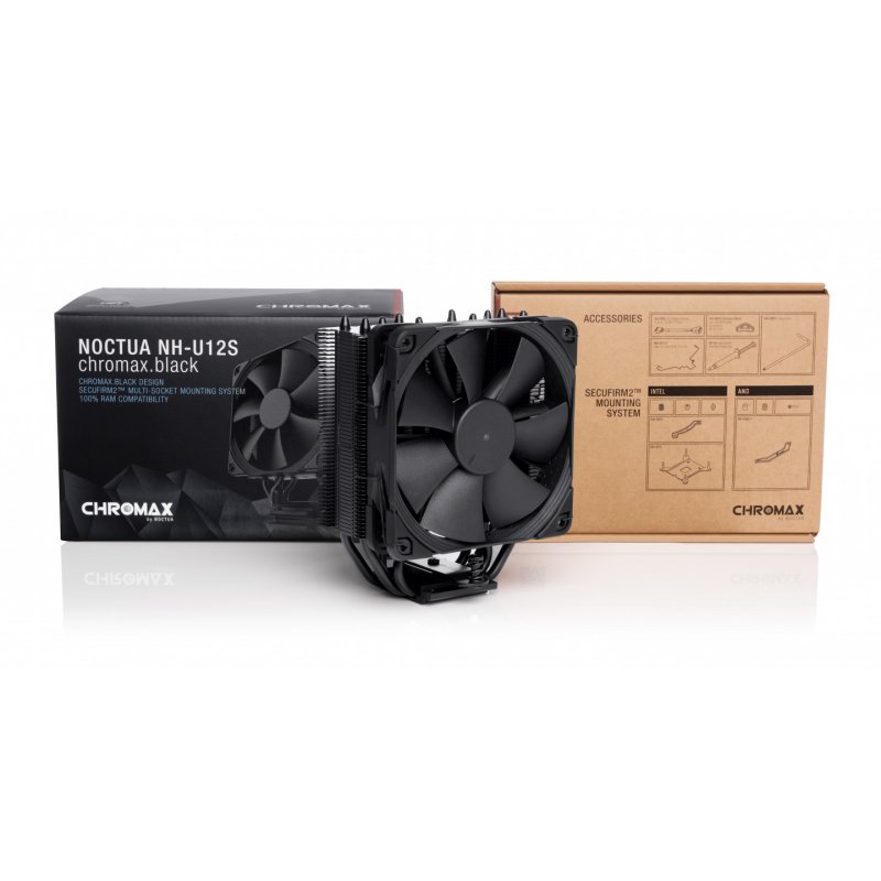Noctua NH-U12S chromax.black Processeur Refroidisseur 12 cm Noir