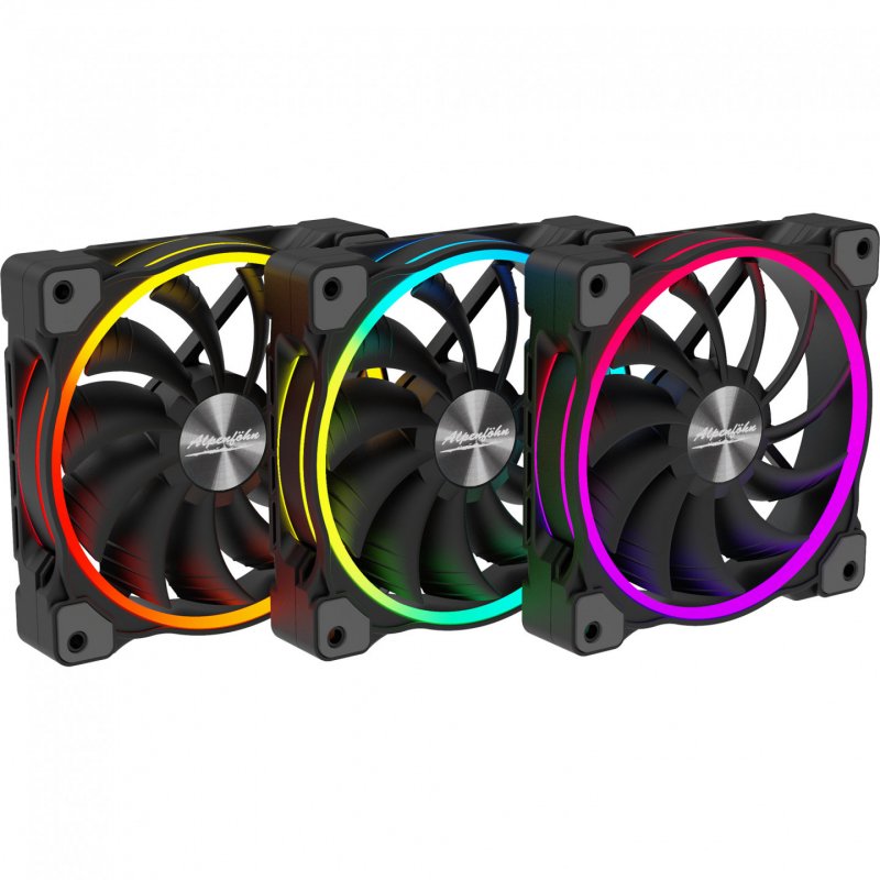 Alpenföhn Wing Boost 3 Boitier PC, Processeur Ventilateur 12 cm Noir 3 pièce(s)