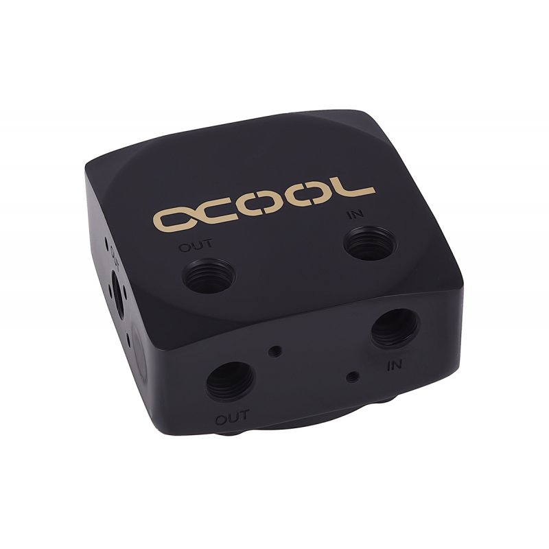 Alphacool compatible Eisdecke D5 Messing-Top - deep black