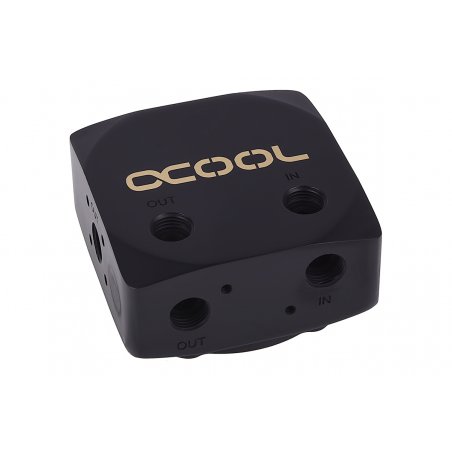 Alphacool compatible Eisdecke D5 Messing-Top - deep black