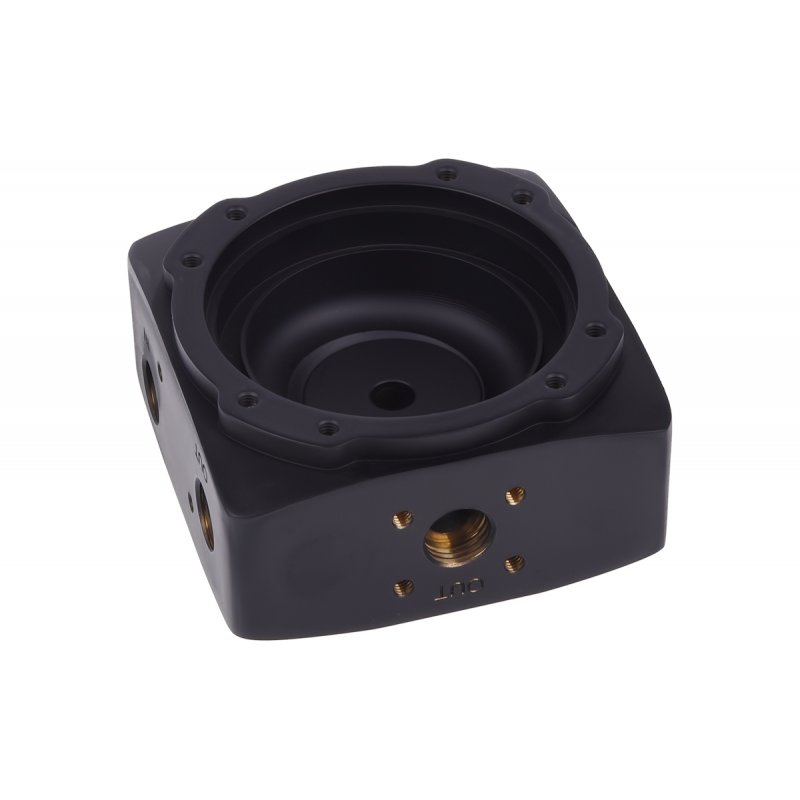 Alphacool compatible Eisdecke D5 Messing-Top - deep black