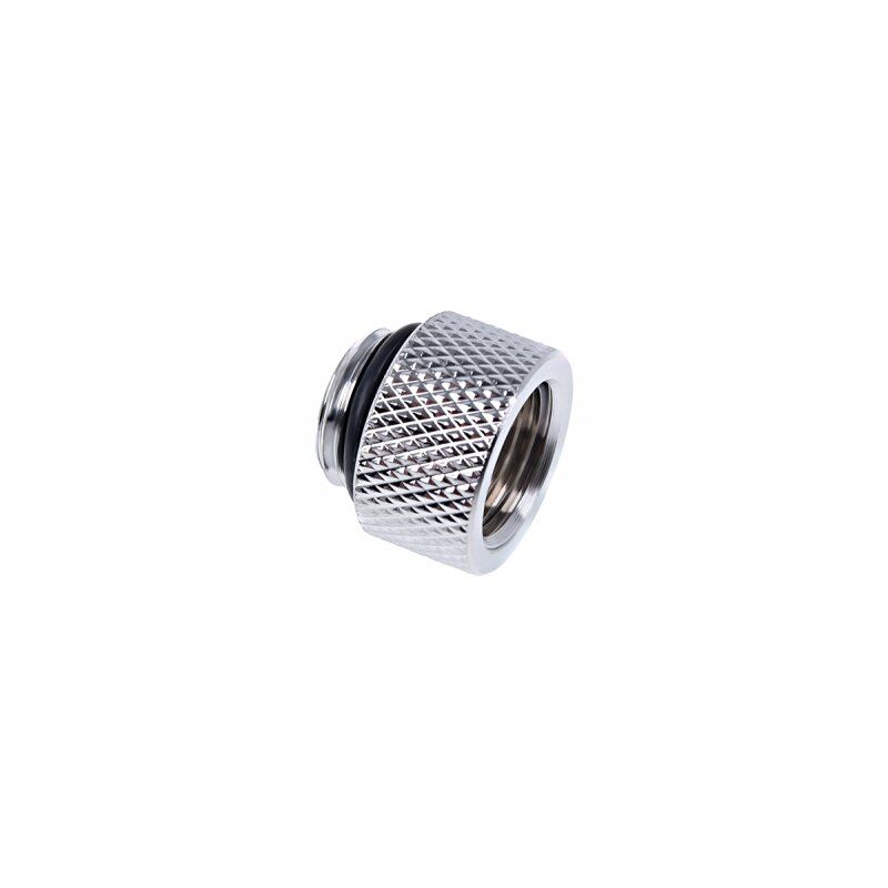Alphacool compatible Eiszapfen Adapter gerade G1/4 Zoll AG auf G1/4 Zoll IG - chrome silber