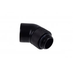 Alphacool compatible Eiszapfen Adapter 45 Grad G1/4 Zoll AG auf G1/4 Zoll IG - drehbar, schwarz