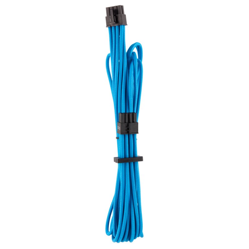 Corsair compatible Premium Sleeved EPS12V ATX12V-Kabel, Doppelpack (Gen 4) - blau