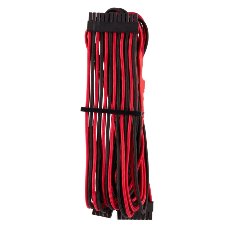 Corsair compatible Premium Sleeved Kabel-Set (Gen 4) - rot/schwarz