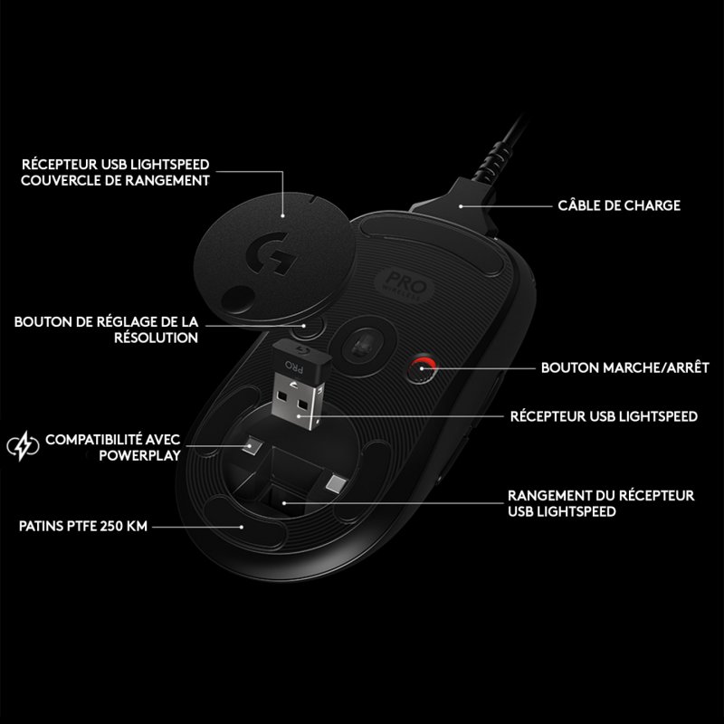 Logitech G Pro Gaming Mouse wireless - schwarz