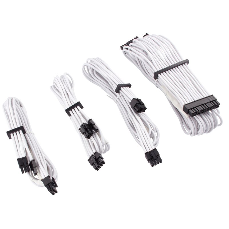 Corsair compatible Premium Sleeved Kabel-Set (Gen 4) - weiß