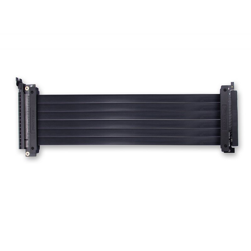 PHANTEKS PCI-E x16 Riser Flachband-Kabel, 180 Grad, 30cm - schwarz
