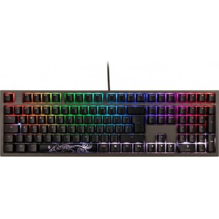 Ducky compatible Shine 7 PBT Gaming Tastatur, MX-Blue, RGB LED - gunmetal