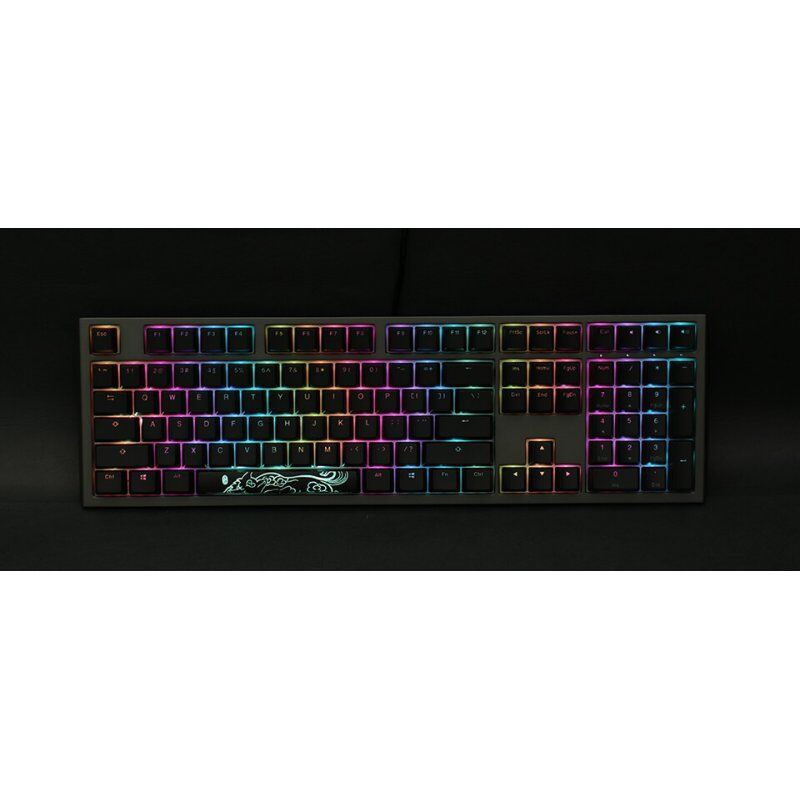 Ducky Shine 7 clavier USB Allemand Noir, Gris