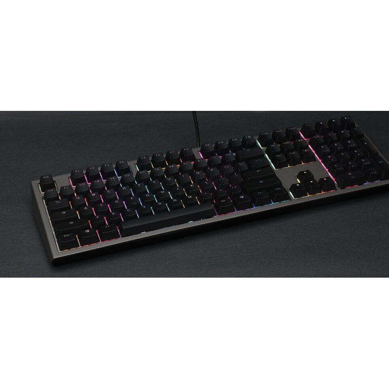 Ducky compatible Shine 7 PBT Gaming Tastatur, MX-Blue, RGB LED - gunmetal