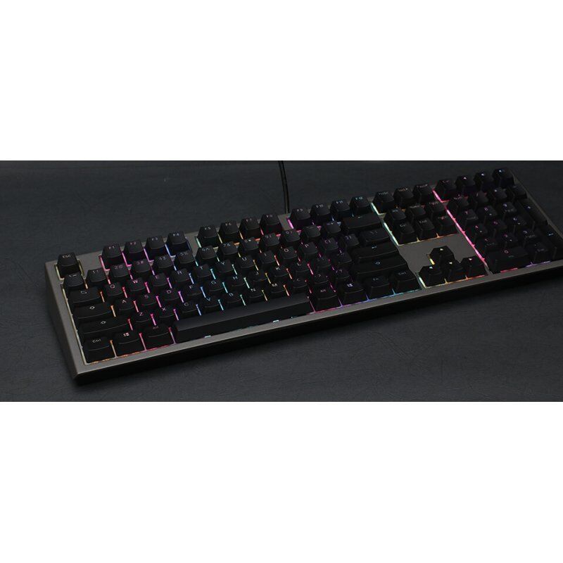 Ducky Shine 7 clavier USB Allemand Noir, Gris