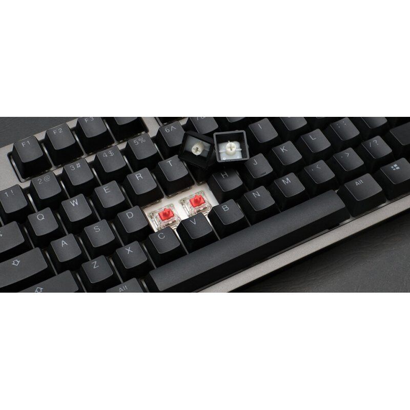 Ducky Shine 7 clavier USB Allemand Noir, Gris