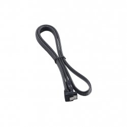 CableMod compatible ModMesh Right Angle SATA 3 Cable 60cm - Carbone