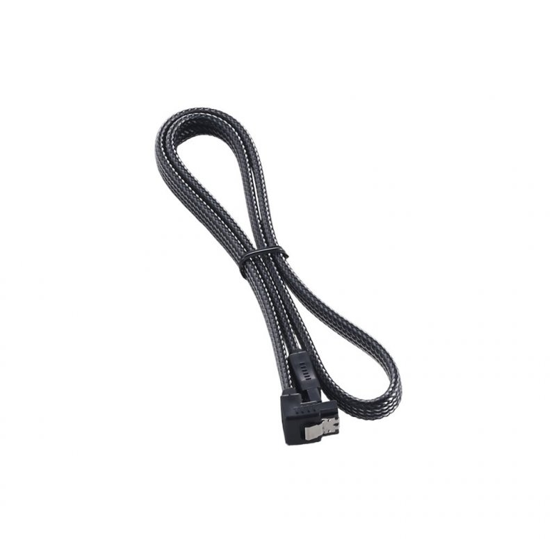 CableMod compatible ModMesh Right Angle SATA 3 Cable 60cm - carbon