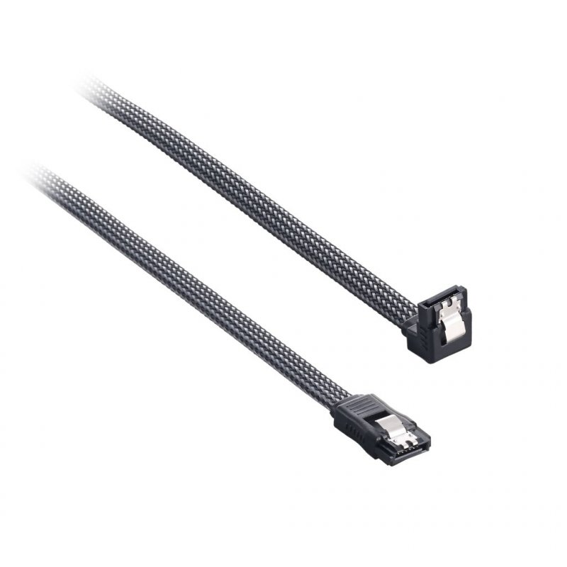 CableMod compatible ModMesh Right Angle SATA 3 Cable 60cm - Carbone