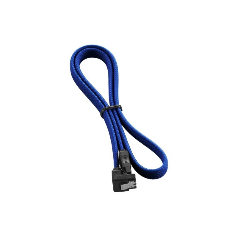 CableMod compatible ModMesh Right Angle SATA 3 Cable 60cm - Bleu