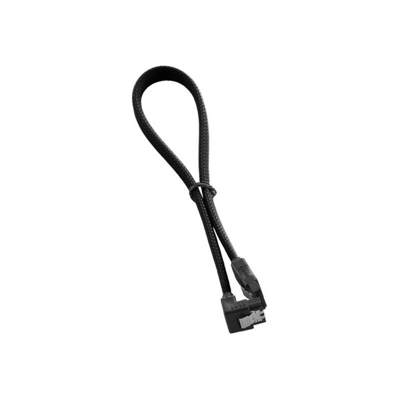 CableMod compatible ModMesh Right Angle SATA 3 Cable 30cm - Noir