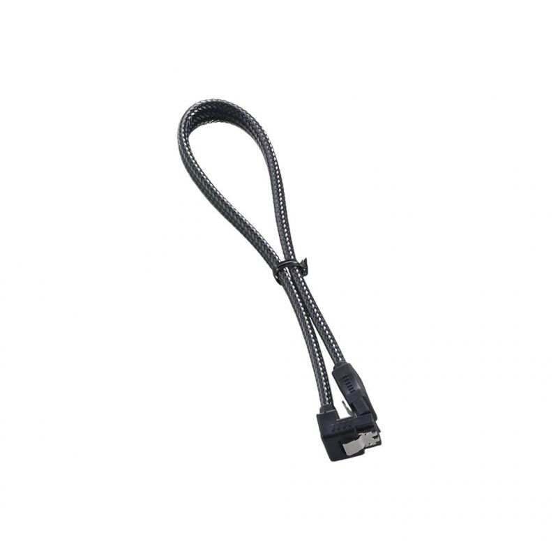 CableMod compatible ModMesh Right Angle SATA 3 Cable 30cm - carbon