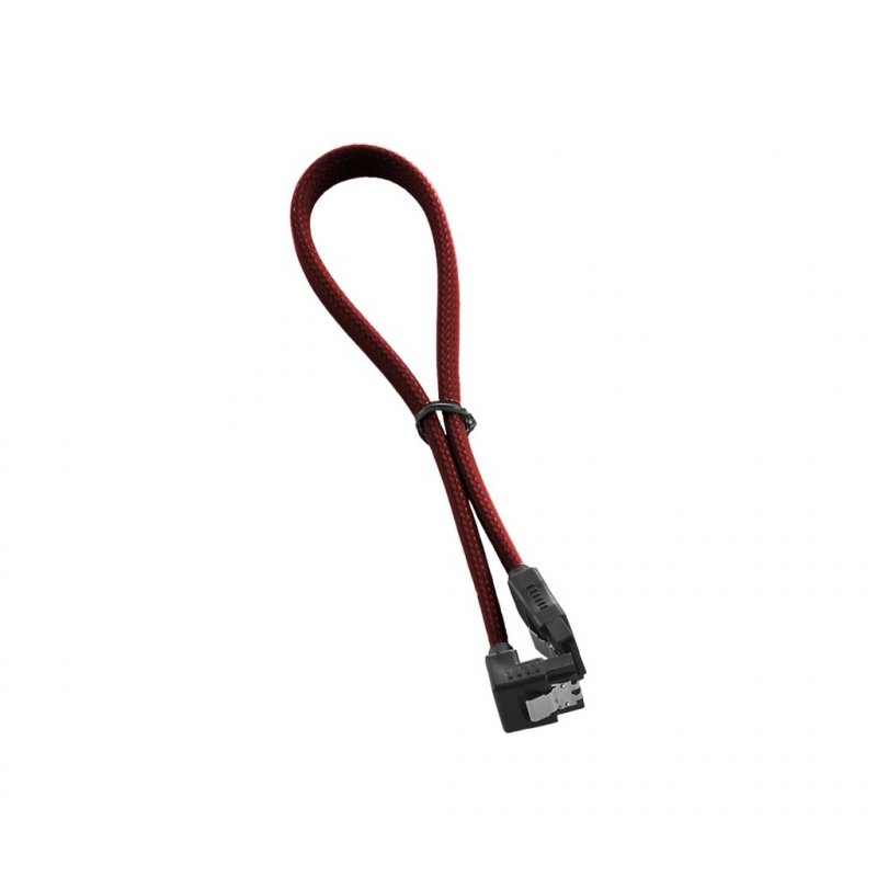 CableMod compatible ModMesh Right Angle SATA 3 Cable 30cm - Rouge