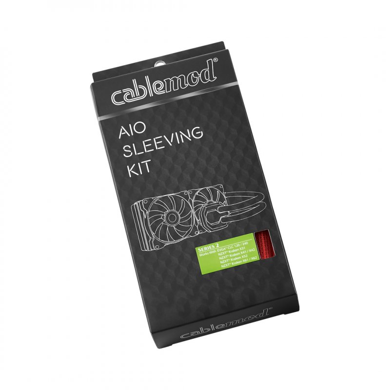 CableMod compatible AIO Sleeving Kit Series 2 fur EVGA CLC / NZXT Kraken - Rouge