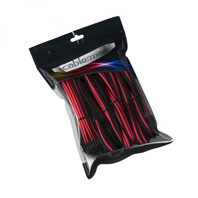 CableMod compatible PRO ModMesh Cable Extension Kit - schwarz/rot