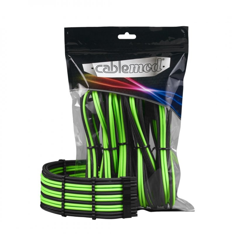 CableMod compatible PRO ModMesh Cable Extension Kit - Noir/Vert