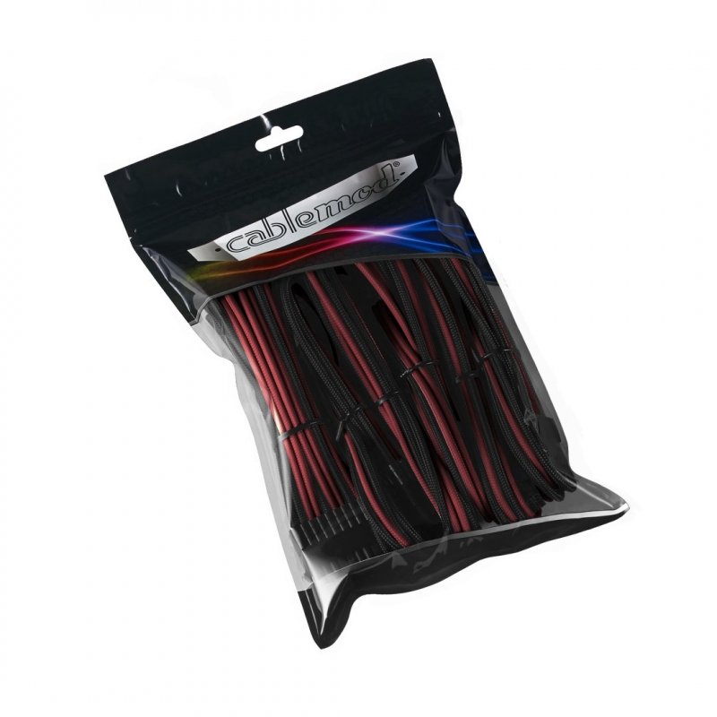 CableMod compatible PRO ModMesh Cable Extension Kit - schwarz/blutrot