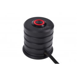 Alphacool compatible Powerbutton mit Taster 19mm rot beleuchtet - Deep Black