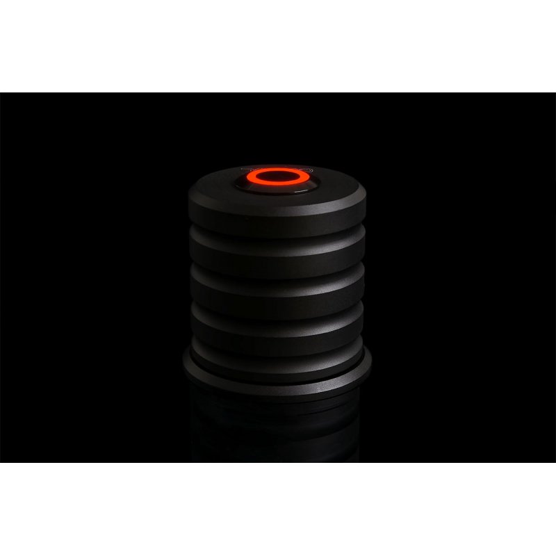 Alphacool compatible Powerbutton mit Taster 19mm rot beleuchtet - Deep Black