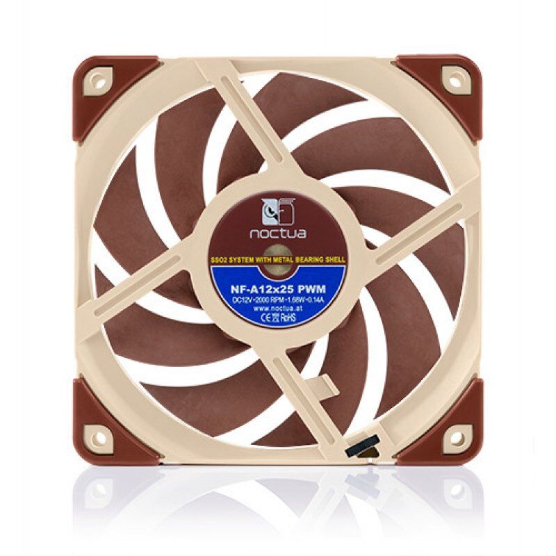 STOCK1 - Noctua NF A12x25 5V PWM Boitier PC Ventilateur 12 cm Beige, Rouge