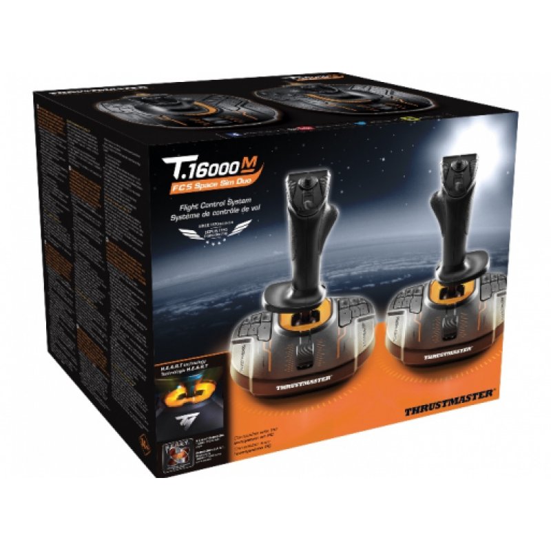 Thrustmaster T.16000M FCS SPACE SIM DUO Noir, Orange USB Joystick Analogique/Numérique PC