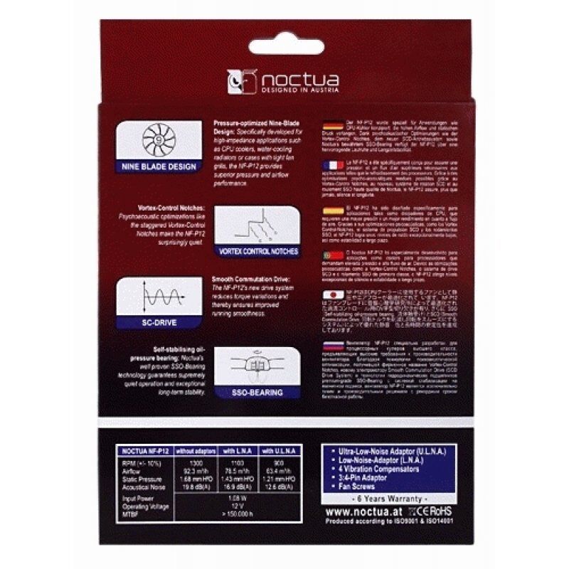 Noctua NF-P12 système de refroidissement d’ordinateur Boitier PC Ventilateur