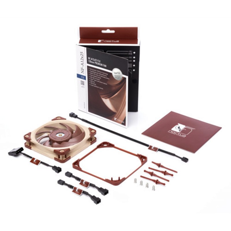 Noctua NF A12x25 FLX Boitier PC Ventilateur 12 cm Beige, Rouge