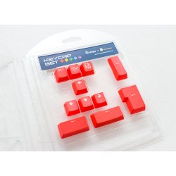 Ducky compatible PBT Double-Shot Keycap Set, rot, 11 Tasten