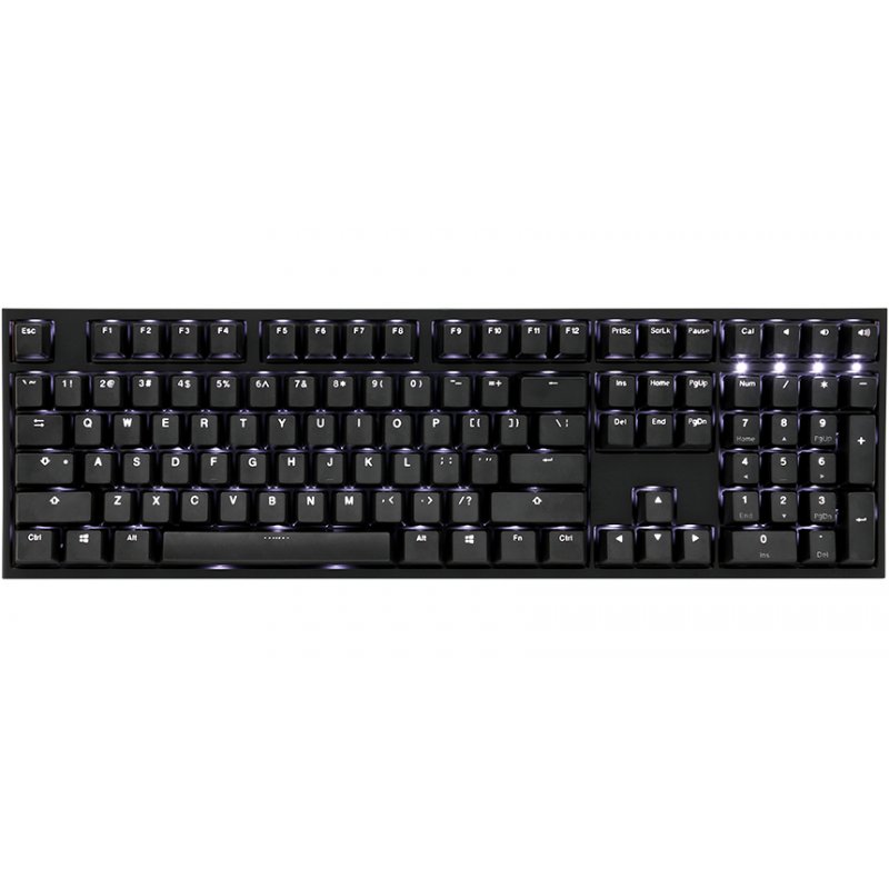 Ducky compatible ONE 2 Backlit PBT Gaming Tastatur, MX-Speed-Silver, weiße LED - schwarz