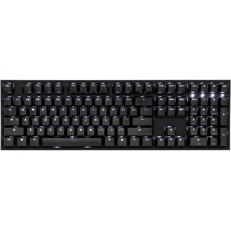 Ducky One 2 White LED clavier USB Allemand Noir, Blanc