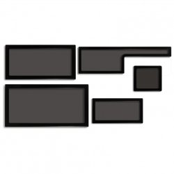 Demciflex Staubfilter Set CaseLabs Bullet BH7 - schwarz/schwarz