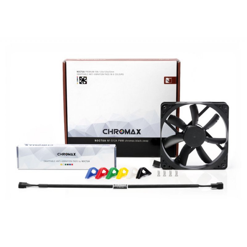 Ventilateur Noctua compatible NF-S12A PWM chromax Noir - 120mm