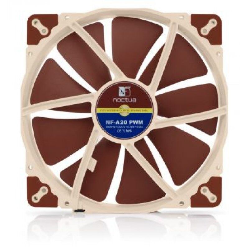 STOCK1 - Noctua NOC-NF-A20-PWM Boitier PC Ventilateur 20 cm Beige, Marron 1 pièce(s)