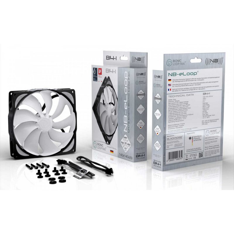Noiseblocker B14-PS-BL Boitier PC Ventilateur 14 cm Noir