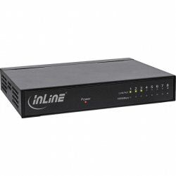 InLine compatible Gigabit Netzwerk Switch 8-Port, 1GBit/s, Desktop, lüfterlos