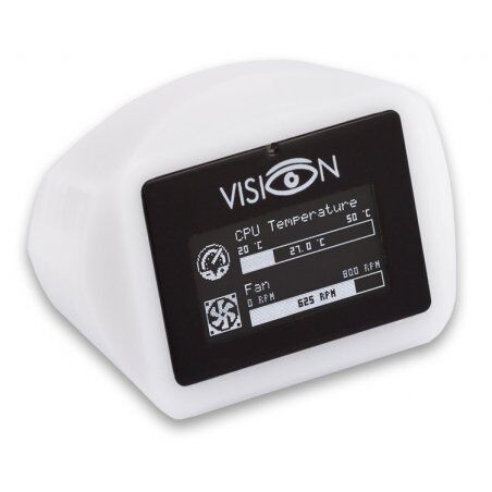 aqua computer compatible VISION Glow Tischgerät mit IR-Empfänger und Temp.-Messung