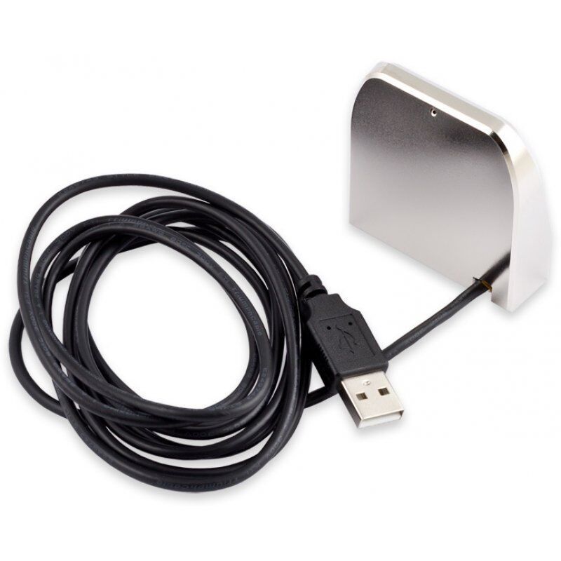 aqua computer compatible VISION Touch Tischgerat, matt vernickelt, IR, Temp