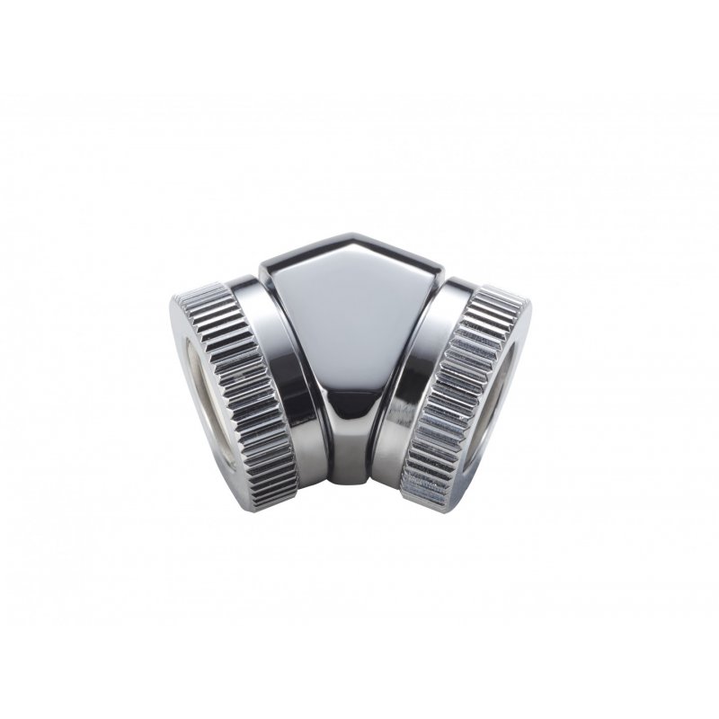 PHANTEKS Glacier Adapter 45 Grad 12mm AD auf 12mm AD Hardtube - chrome silber