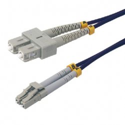 MCL 0.5M SC/LC fibre optic cable OM4 Blue, Grey