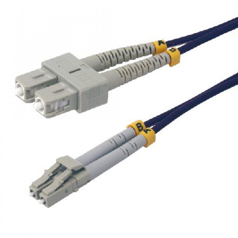 MCL 0.5M SC/LC fibre optic cable OM4 Blue, Grey