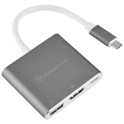 Silverstone SST-EP08C notebook dock/port replicator USB 3.2 Gen 1 (3.1 Gen 1) Type-C Charcoal