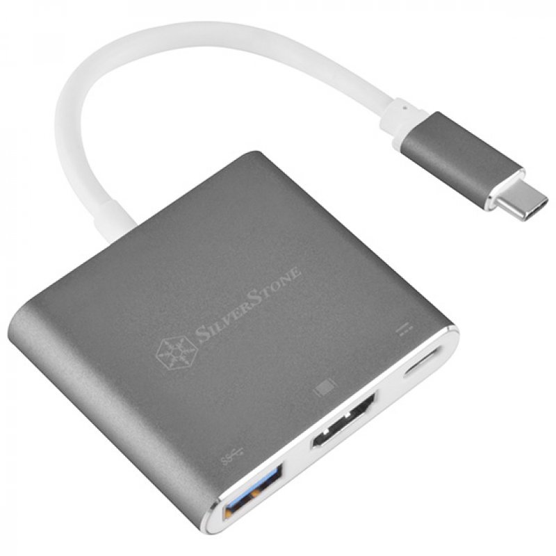 Silverstone SST-EP08C station d'accueil USB 3.2 Gen 1 (3.1 Gen 1) Type-C Charbon de bois