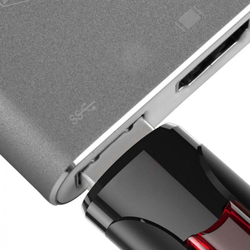 Silverstone SST-EP08C station d'accueil USB 3.2 Gen 1 (3.1 Gen 1) Type-C Charbon de bois